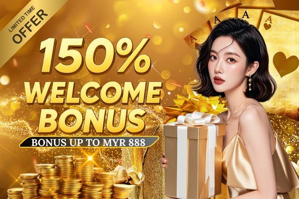 150% Bonus Selamat Datang - Sehingga $888
